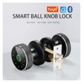 thumbnail image 2 of Door Lock, Fingerprint Lock Smart Tuya Knob Door Lock Support Key Password APP Unlock Rechargeable Battery ,Easy to Install, 2 of 7