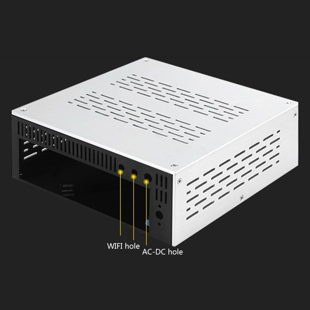 HESITONE B01 Desktop PC Enclosure Mini ITX Chassis for Case Cover Aluminum/Glass Durable