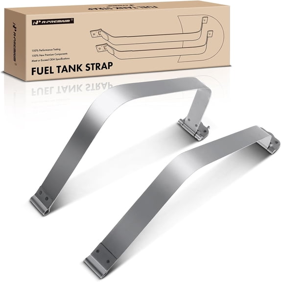 A-Premium Set of 2PCS Fuel Tank Straps Compatible with Toyota Sequoia, Tundra 2008-2012, 4.0L 4.6L 4.7L 5.7L, (Bolt On), Gray, Replace for# 776010C040, 776010C130, 776020C021, 776020C090, 776020C140