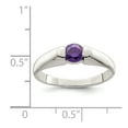 thumbnail image 2 of White Sterling Silver Ring Band Fashion Cubic Zirconia CZ Purple, 2 of 2