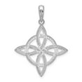 thumbnail image 3 of Finest Gold Sterling Silver Polished Celtic Eternity Knot Pendant, 3 of 3
