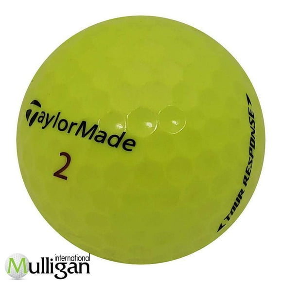 Mulligan - 12 balles de golf récupérées Taylormade Tour Response 5A Pristine, Jaune