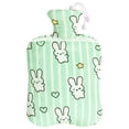 thumbnail image 1 of Hot Water Bottle with Fleece Cover Hot Water Bag for Pain Relief, 1 of 5