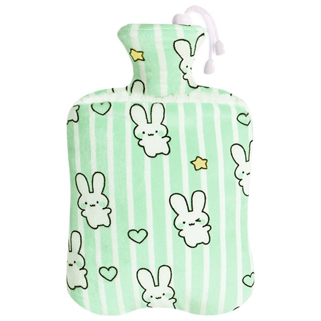 Hot Water Bottle with Fleece Cover Hot Water Bag for Pain Relief