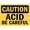 Warning Sign 1, variant on Caution Acid Be Careful Aluminum Metal Tin Sign 12 x 8 Inches - Business Safety Sign, Indoor Outdoor Use for Lab, Warehouse, Chemical Storage, Acid Handling Area