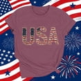 thumbnail image 4 of Zynoxe Women's T-Shirts Fourth of July Patriotic Graphic Tees for Women Casual Summer Crew Neck Short Sleeve Going Out Tops (#01 Wine,M), 4 of 7