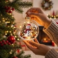 thumbnail image 5 of PYURTEP Christmas Ball Ornaments, Clear Light‑Up Hanging Ornament with 3D Inside Scene Snowman, Decorative Ball for Xmas Tree Christmas Decor Gift, 5 of 8