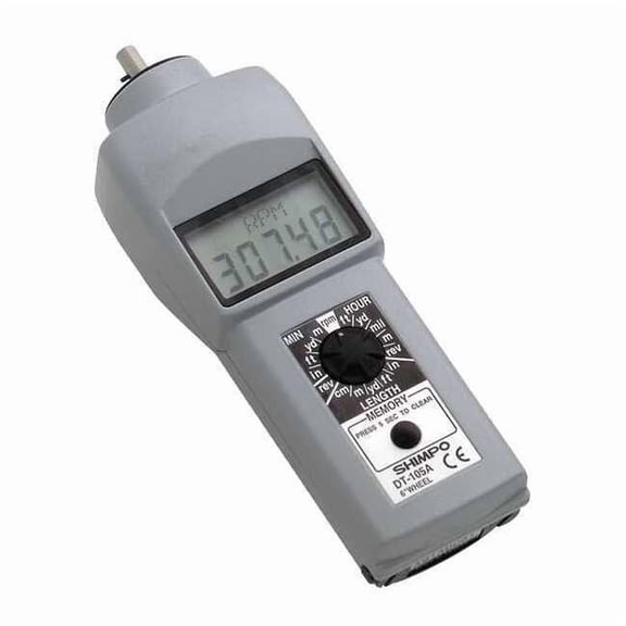 Shimpo Tachometer,0.10 to 25,000 rpm DT-105A