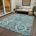 thumbnail image 6 of Addison Rugs Chantille Indoor/Outdoor Traditional Vintage Teal Washable Rectangle Rug, 9' x 12', 6 of 6