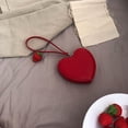 thumbnail image 4 of Bonito bolso de mano pequeño en forma de corazón con correa de mano, cartera roja de piel sintética, bolso de mano para cena, novia, boda, Colco Monedero en forma de corazón, 4 of 8