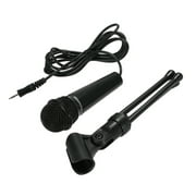 SF-910 Professional 3.5mm Condenser Microphone Sound Studio Podcast w/ Stand For Skype Desktop PC Notebook (Black)