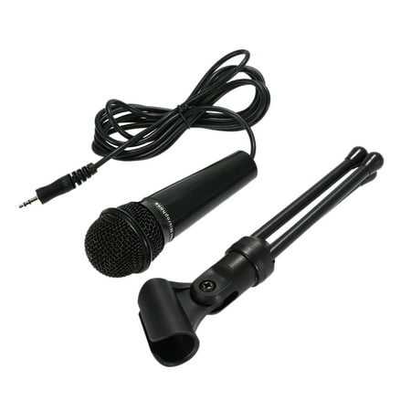 SF-910 Professional 3.5mm Condenser Microphone Sound Studio Podcast w/ Stand For Skype Desktop PC Notebook