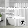 thumbnail image 5 of Adjustable White Shower Curtain Rod, Tension Design for Quick Installation, Extendable Length 41.3 to 98.4 Inches, 5 of 7