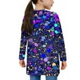 thumbnail image 3 of BFHHYA Girls' Sequin 3D Print Cardigan Lightweight Long Sleeve Open Front Jacket with Pockets, for Indoor Activities & Birthday Parties(5-14Y), 3 of 7