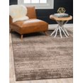 thumbnail image 1 of Unique Loom Tapis de la Collection Del Mar - Design Tonal Moderne d'Inspiration Transitionnelle (9' 0 x 12' 0 Rectangulaire, Marron/brun Clair), 1 of 2
