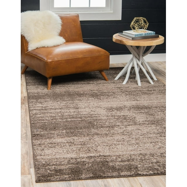 Unique Loom Tapis de la Collection Del Mar - Design Tonal Moderne d'Inspiration Transitionnelle (9' 0 x 12' 0 Rectangulaire, Marron/brun Clair)