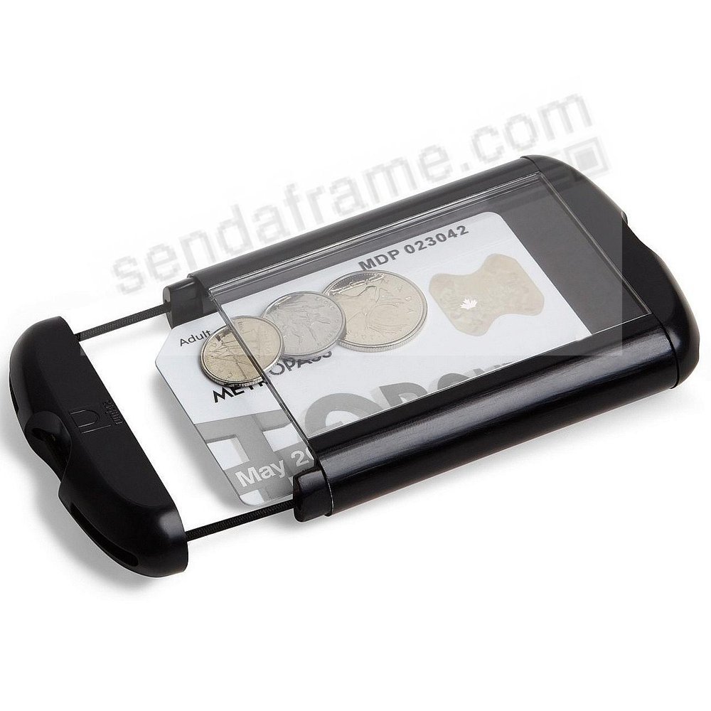 Umbra The BUNGEE CORD WINDOW Credit Card Case Wallet Black by Umbra