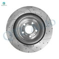 thumbnail image 2 of Set of 6 Front 352mm Drilled Slotted Brake Disc Rotors-Ceramic Brake Pad Kit For 2013-2019 Ford Explorer, 2 of 8