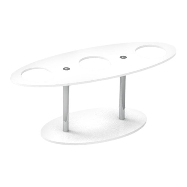Soporte para cono de helado, estante de pastelería acrílico con Base, soporte de exhibición, estante para rollos de Sushi para boda, hogar, decoración Blanco