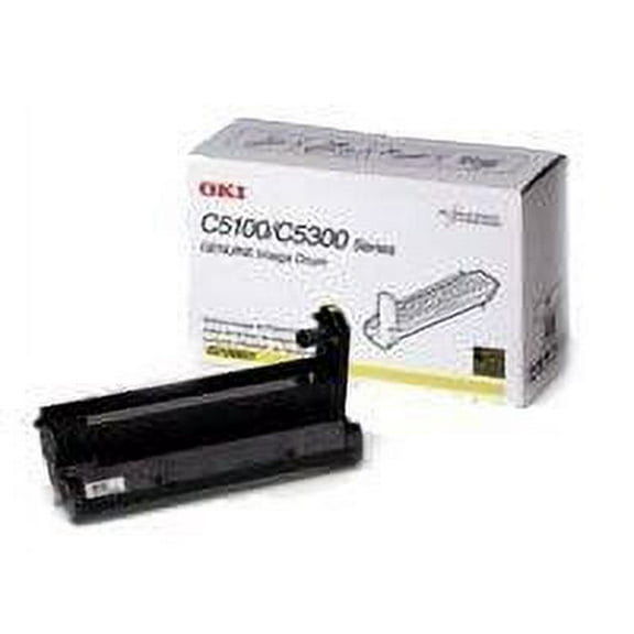 Okidata 42126601 Image Drum for C5100, C5300 Printers, Yellow