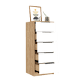 thumbnail image 5 of We Have Furniture 5 Drawers Dresser Maryland, Metal Handle, White / Pine Finish, 5 of 6