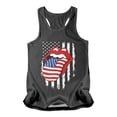 thumbnail image 4 of Patriotic T-Shirts for Women's Independence Day 4th of July Graphic Print Sleeveless Tank Top Casual Summer Fashion Tee Shirt For Ladies Comfortable Stretchy Fit Dark Gray 2XL, 4 of 4