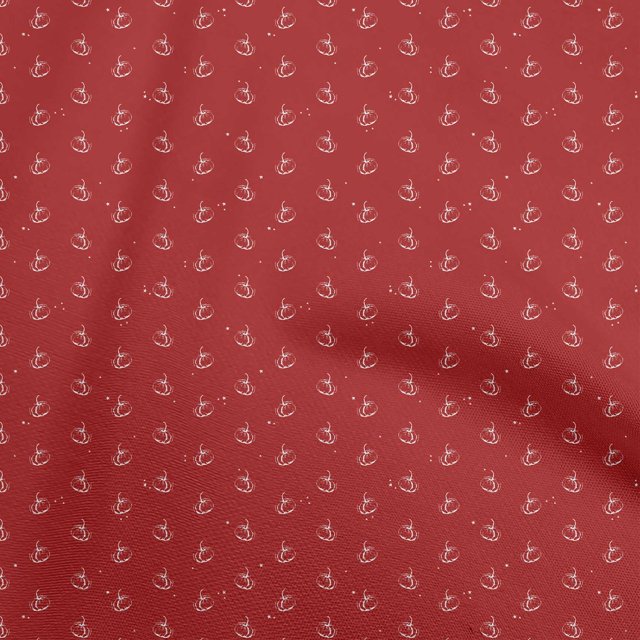 oneOone Tissu Georgette Viscose Rouge Matériel de Couture Avocat Tissu Imprimé au Mètre 42 Pouces de Large