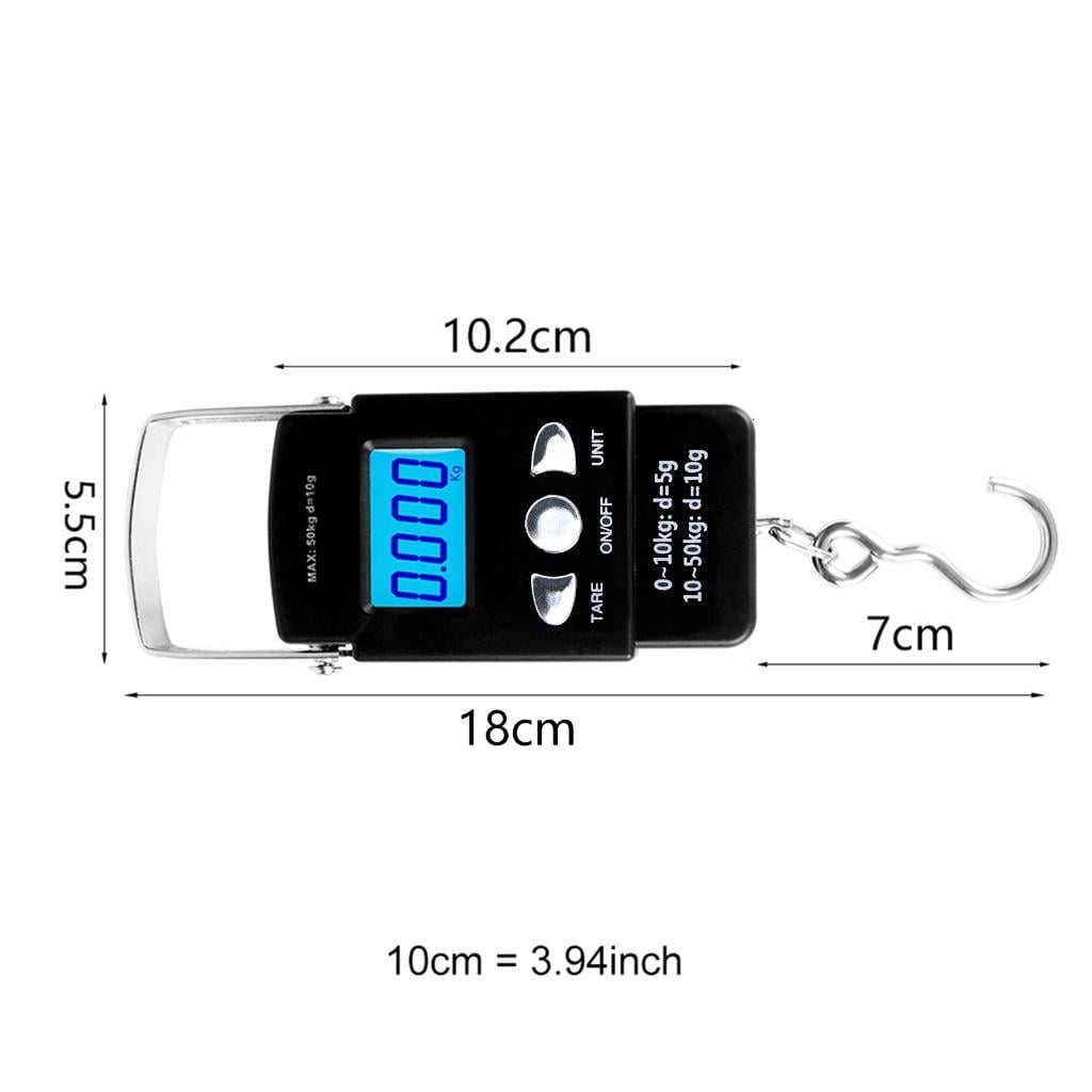 Necvior Handheld Digital Fish Scale 110lb/50kg Floating Fish Gripper Fishing Lanyard Fish Hook Remover Combo Kit
