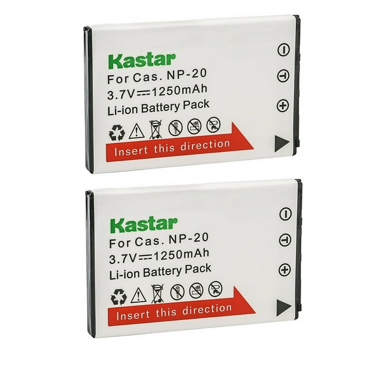 Kastar 2-Pack Battery CNP-20 Replacement for Casio Exilim EX-S1