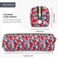 thumbnail image 3 of Fotbe Palm Tree Pattern on Red Estuche para Lápices de Cuero con Estampado, Estuche con Cremallera Resistente, Organizador Compacto y Elegante para Papelería, 3 of 7
