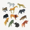 African Safari Animal Miniatures Set Diorama Recreation 12 Pack Toys