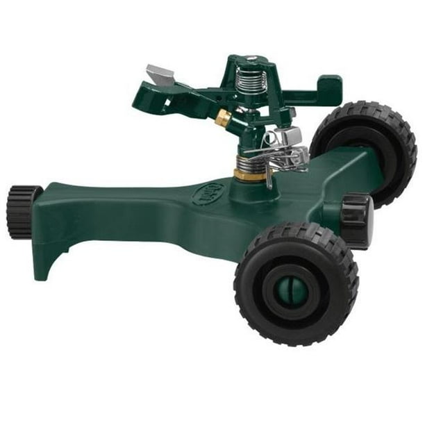 Orbit Lawn Watering Impact Sprinkler on Wheel Base Hose Water Yard