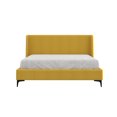thumbnail image 3 of Queen Size Contemporary Upholstered Platform Bed, Mustard, 3 of 8