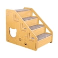 thumbnail image 1 of predolo Foldable Dog Stair Sturdy Pet Steps Ladder Anti-skid MDF for Small Dogs Ramp for 4 Tier, 1 of 8