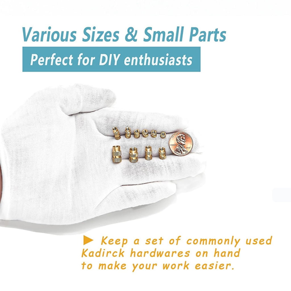 520pcs Metal Threaded Inserts with Knurled Surfaces Ensuring Secure Fastening