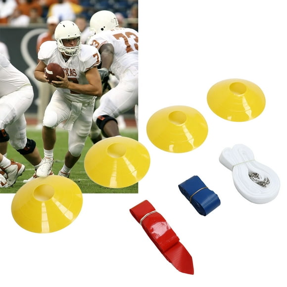 Flag Football Set, Includes 10 Belts, 30 Flags, 4 Cones And Storage Bag, Flag Football Set For Adults Kids And Youth, Great For Capture The Flag, Beach Fun, Pick Up Games