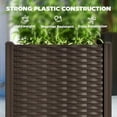 thumbnail image 4 of 4 x 1 x 1 ft Raised Garden Bed, Indoor Outdoor Plastic Planter Box with Drainage Holes for Vegetables, Herbs, Flowers & Succulents, Brown, 4 of 10