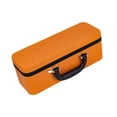 thumbnail image 3 of Tachiuwa Bangle Box PU Leather Portable Handle Shows Fashionable Bracelet Storage Box Orange, 3 of 9