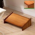 thumbnail image 4 of Wood under Desk Footrest, 3 Height Position Footrest Cushion Portable Foot Rest Dark, 4 of 8