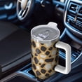 thumbnail image 6 of Leopard Print 40oz Tumbler– Stainless Steel Insulated Tumbler with Handle and Straw, Large Capacity Travel Cup for Hot & Cold Drinks, 6 of 6