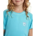 thumbnail image 4 of Pink Platinum Girls' Rash Guard - UPF 50+ Protective Quick Dry Short Sleeve Swim Shirt (4-16), 4 of 7