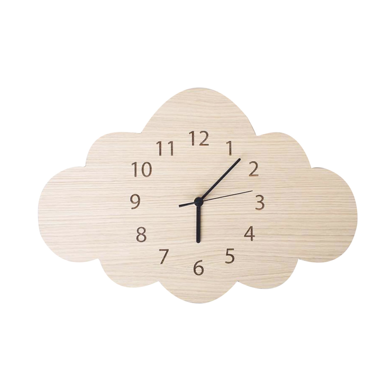 Yesbay Wall Clock Simple Cloud Shape Retro Big Number Clock for