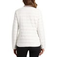 thumbnail image 3 of INSPIRE CHIC Women's Puffer Jacket Lightweight Button Down Packable Long Sleeve Coat L White, 3 of 6