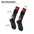 thumbnail image 2 of Daiia Sports Socks Mysterious Hooded Wolf Printed Novelty Crew Socks for Men Women Knee High Socks Cotton Socks Soft & Breathable Support Unisex Socks, 2 of 9