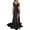 Black, variant on Honeeladyy Sequin Prom Dress with Slit Womens V-Neck One-Shoulder Formal Evening Dress