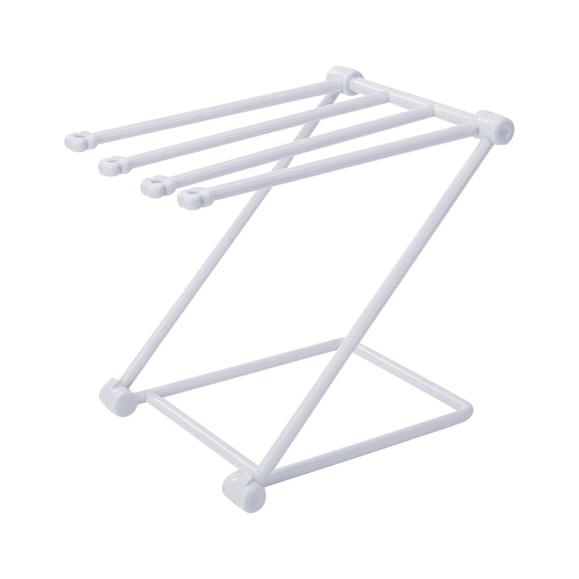 Maojin Soporte para paños para lavavajillas, estante de exhibición plegable, almacenamiento multifuncional para lazos para el cabello, estante de exhibición vertical, soporte de almacenamiento