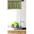 thumbnail image 3 of Ambesonne Peony Window Valance, Flourishing Nature Themed, 54" X 18", Taupe Grey Yellow Green, 3 of 3
