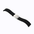thumbnail image 2 of Black Silicone and Stainless Steel Folding Buckle Watch Band 22mm Width Waterproof for Sports, 2 of 4