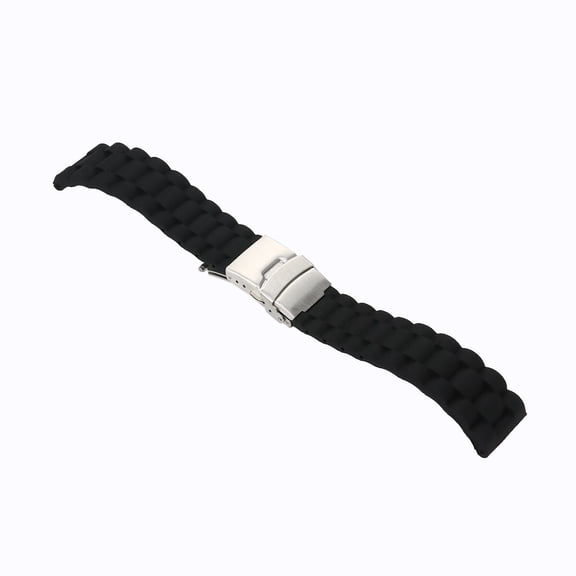 KONTONTY Adjustable Silicone Watch Band 22mm for Diver's Watches, and Comfortable Replacement Strap
