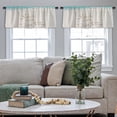 thumbnail image 4 of LALILO Kitchen Curtain Valance Save Date Sand Beach With Ocean Rod Pocket Window Curtain 52"x 18" Set of 2, 4 of 5